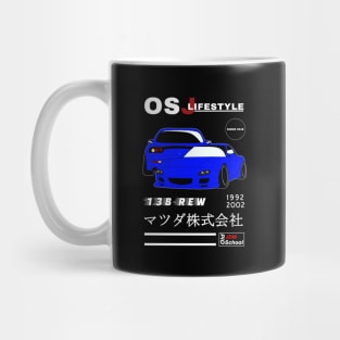 RX-7 (Blue) OSJ LifeStyle [Black Edition] Mug